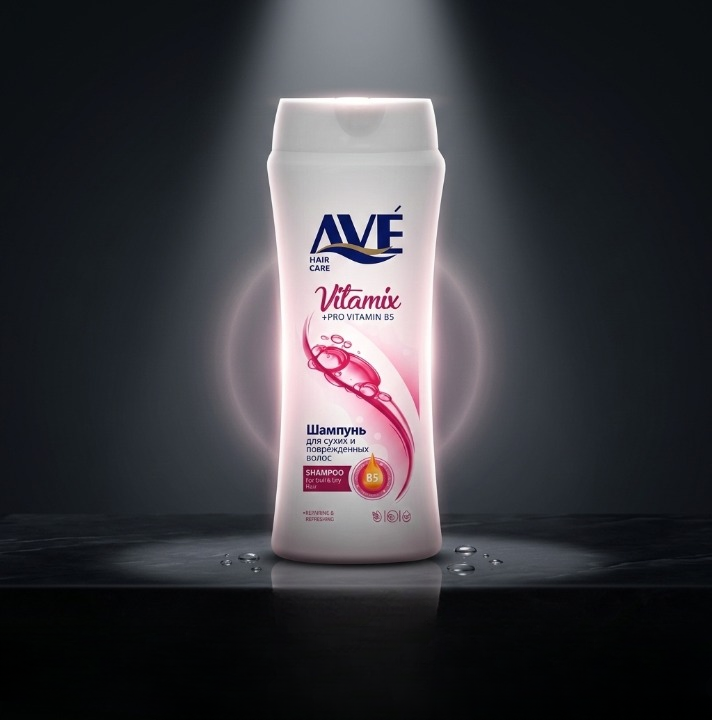 AVE Shampoo 750ml �Made in Iran with Multivitamin Extract for Strong and Healthy Hair