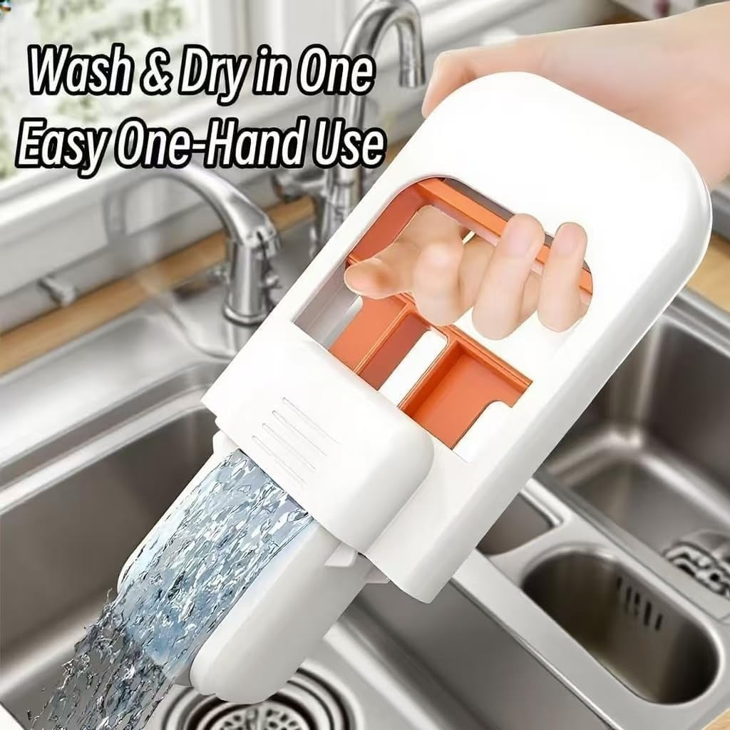 Foldable Mini Mop | Portable Desktop Wet & Dry Cleaning Mop | Self-Squeezing