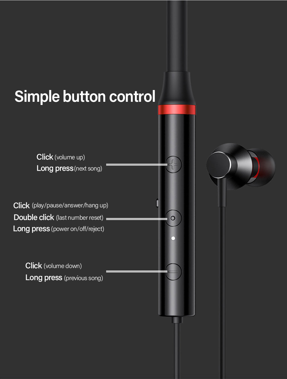 Lenovo Premium Bluetooth Neckband Model 05 �Super Bass Wireless Earphones with Clear Voice & Fast Charging (Black)