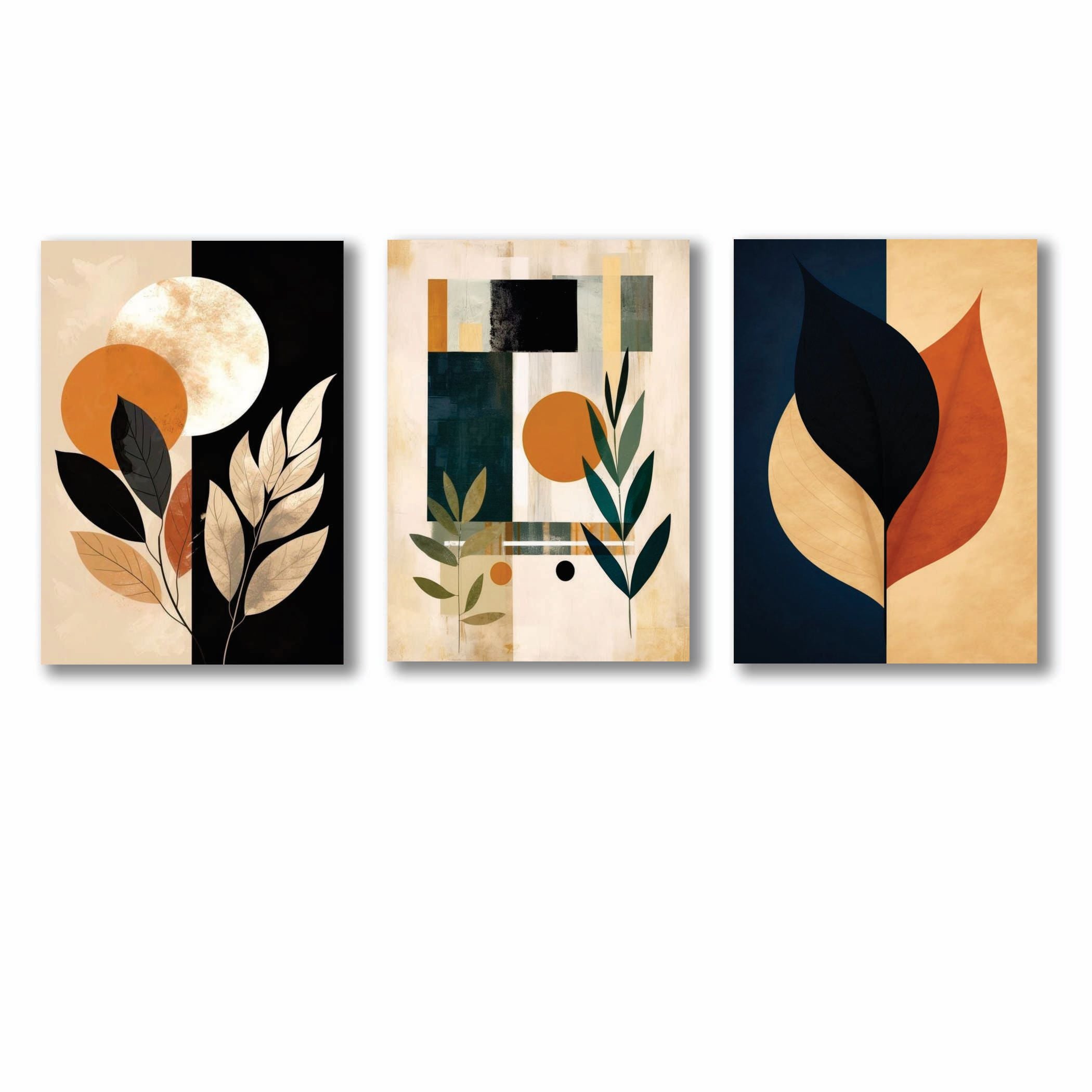 Set of 3 Premium Wall Art Photo Tiles �Modern Home Decor Sets 8x11