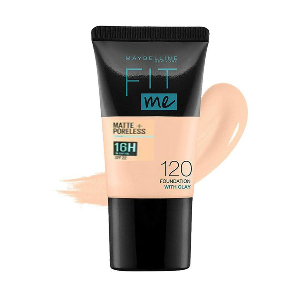 Maybelline New York Fit Me Matte &amp; Poreless Liquid Foundation 18ml Tube - 120 Classic Ivory - For Normal to Oily Skin