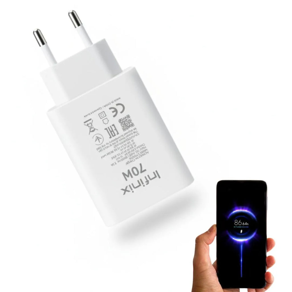 Infinix 70W USB Fast Charger with Type-C