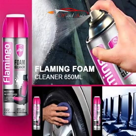 Flamingo Foam Cleaner 650ML �Multi-Purpose Deep Cleaning Spray for Upholstery, Carpets, Leather & Hard Surfaces