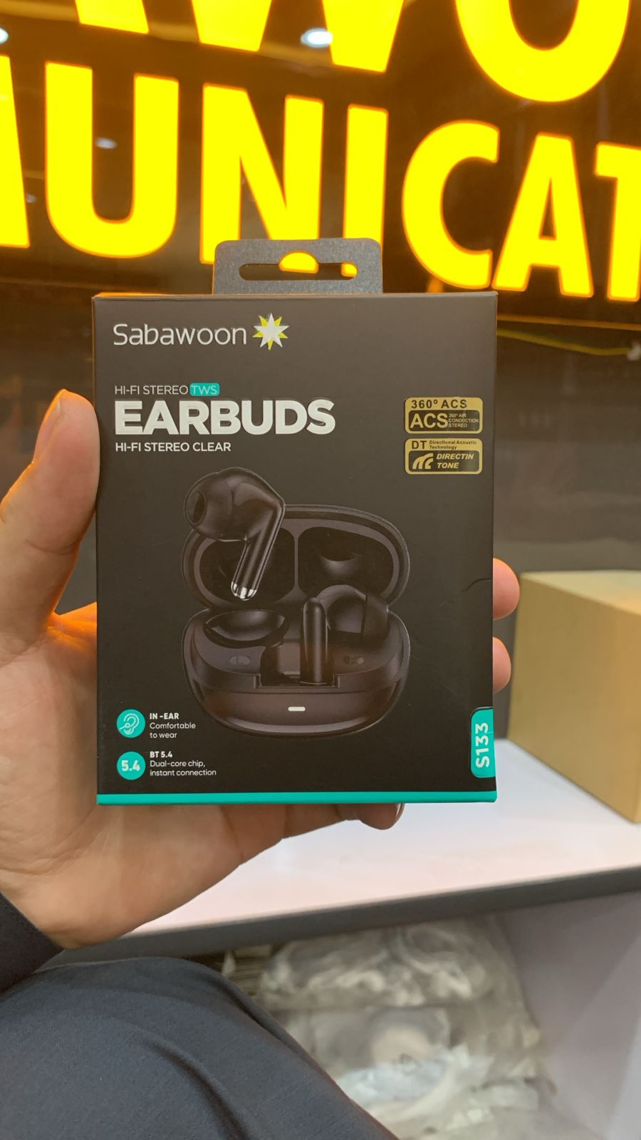 Sabawoon ST33 Wireless Earbuds Bluetooth 5.4 Hi-Fi Stereo TWS Earbuds