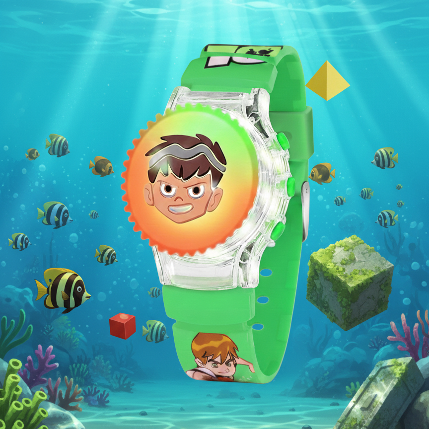 Omni-Glow Kids' Digital Adventure Watch �Multi-Color LED Light-Up Edition ( random colour )