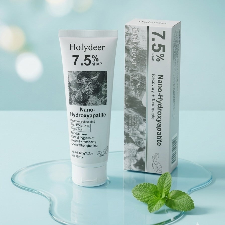 Holydeer Recovery Toothpaste | 7.5% Nano-Hydroxyapatite For Enamel Repair & Whitening - 120Gram
