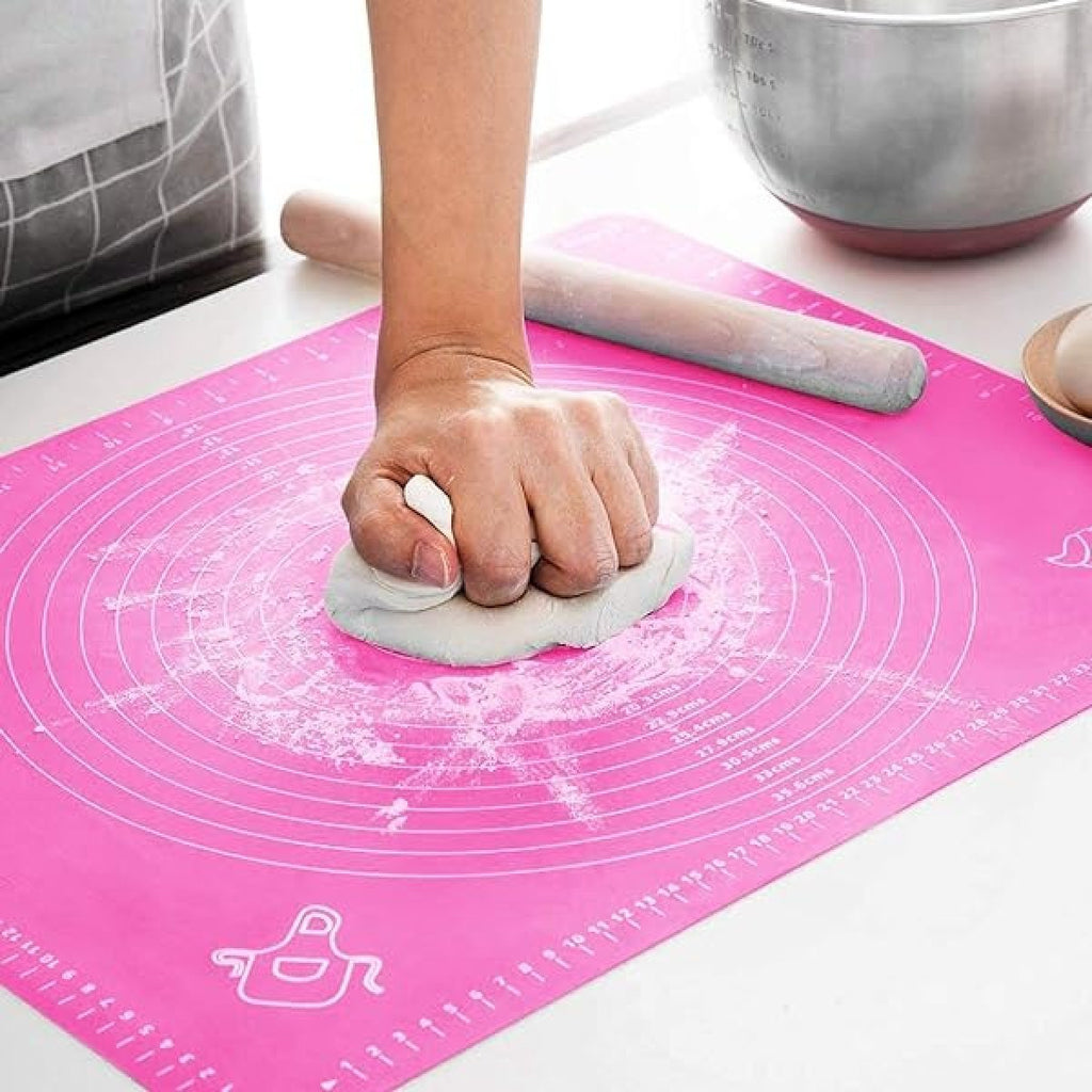 Silicone Baking Roti Mat | Heat Resistant | Non-Stick Dough Pad with Measurements | Random Color