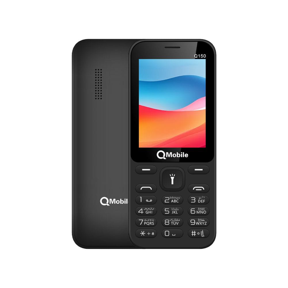 QMobile Q150 2.4 inches LED �Dual SIM PTA Approved, 1000 mAh Long Battery Life, Classic Keypad Mobile (Random Color)