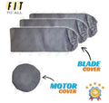 Universal Ceiling Fan Blade & Motor Cover Set �Dustproof, Washable Fabric Protection for Home & Office Fans