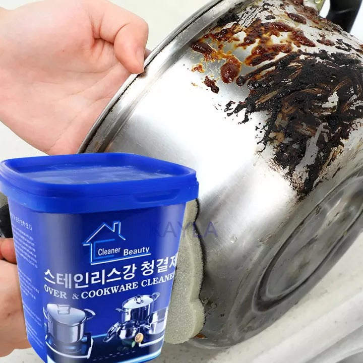 Cookware Cleaner Kitchen Washing Pot Bottom Black Scale Decontamination Household Stainless Steel Cleaning Paste Powerful(500g)
