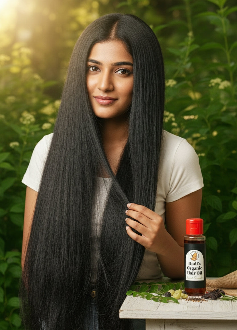 Dadi? Organic Hair Oil: The Ayurvedic Secret for Ultimate Hair Health. This Cold-Pressed, Herbal Elixir is Best for Combating Hair Fall 100ml