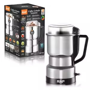 RAF Stainless Steel Electric Coffee Grinder �High-Power Bean & Spice Blender for Home Use