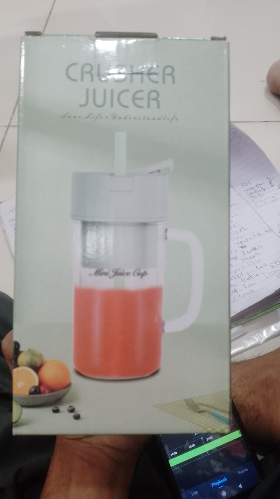 Portable Mini Crusher Juicer �USB Rechargeable Electric Juice Cup with Straw & Handle for Fresh Shakes and Smoothies