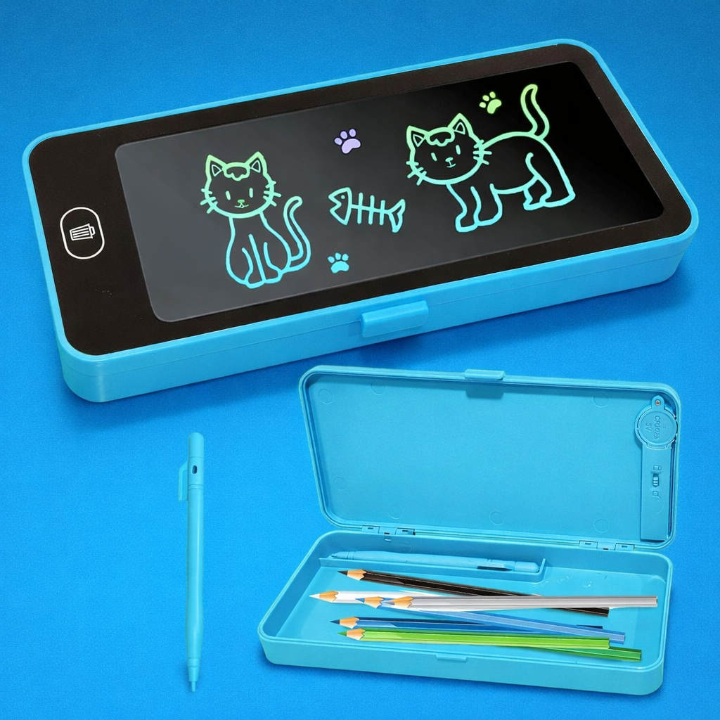 Pencil Box with LCD Writing Tablet