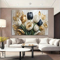 Modern 3D Effect Luxury Floral Wall Art – photo 1