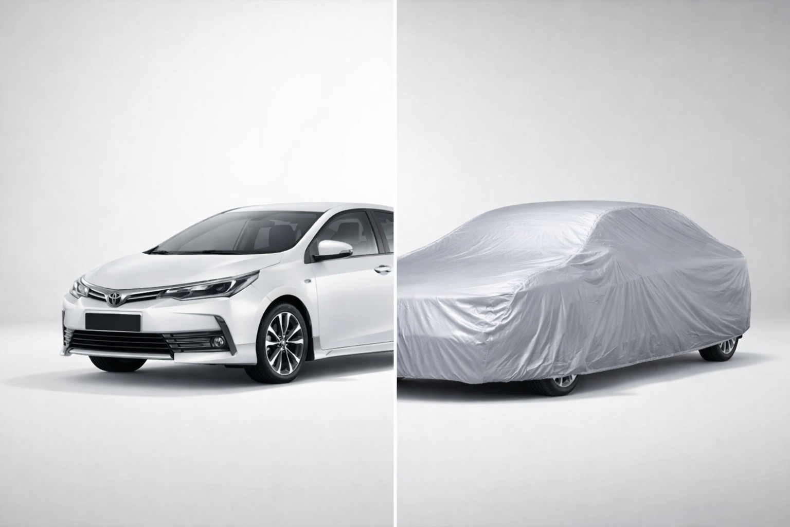 Toyota Corolla (2006�023) Silver Parachute Car Top Cover �Waterproof, Dustproof, Heat Resistant Full Body Protection