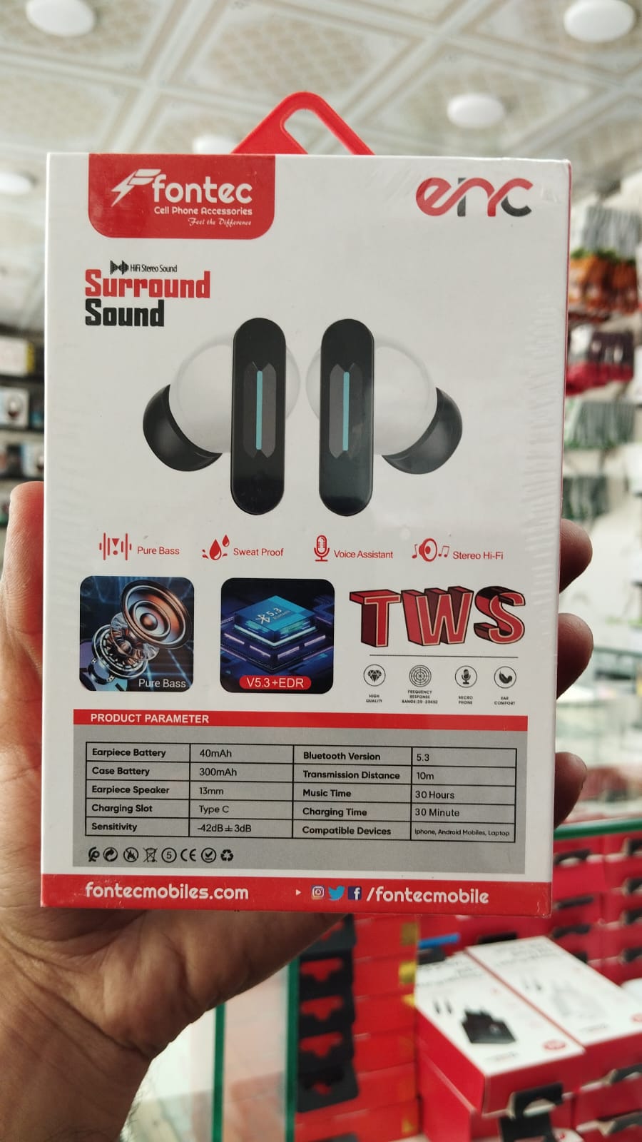 Fontec Winner TWS Wireless Earbuds �Bluetooth 5.3 Gaming Earphones with ENC Noise Cancellation & Surround Sound