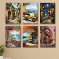 6 PC Colorful Wall Art Cardboard Phototiles Durable Elegant Stylish Vibrant And Unique Decorative Home And Office Collection - 8*11