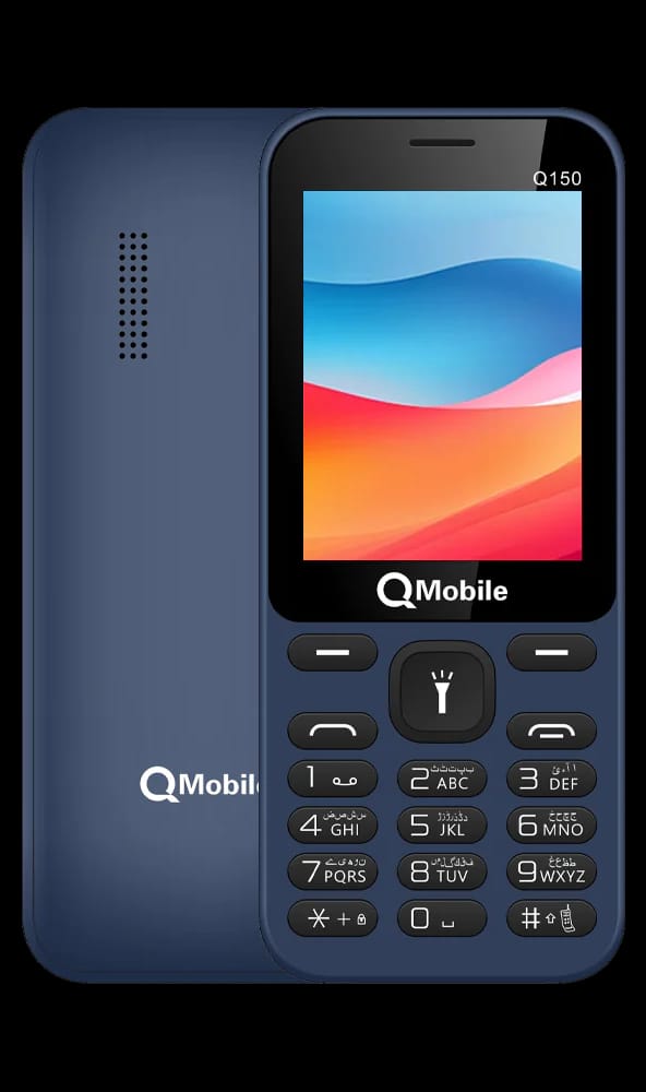 QMobile Q150 2.4 inches LED �Dual SIM PTA Approved, 1000 mAh Long Battery Life, Classic Keypad Mobile (Random Color)