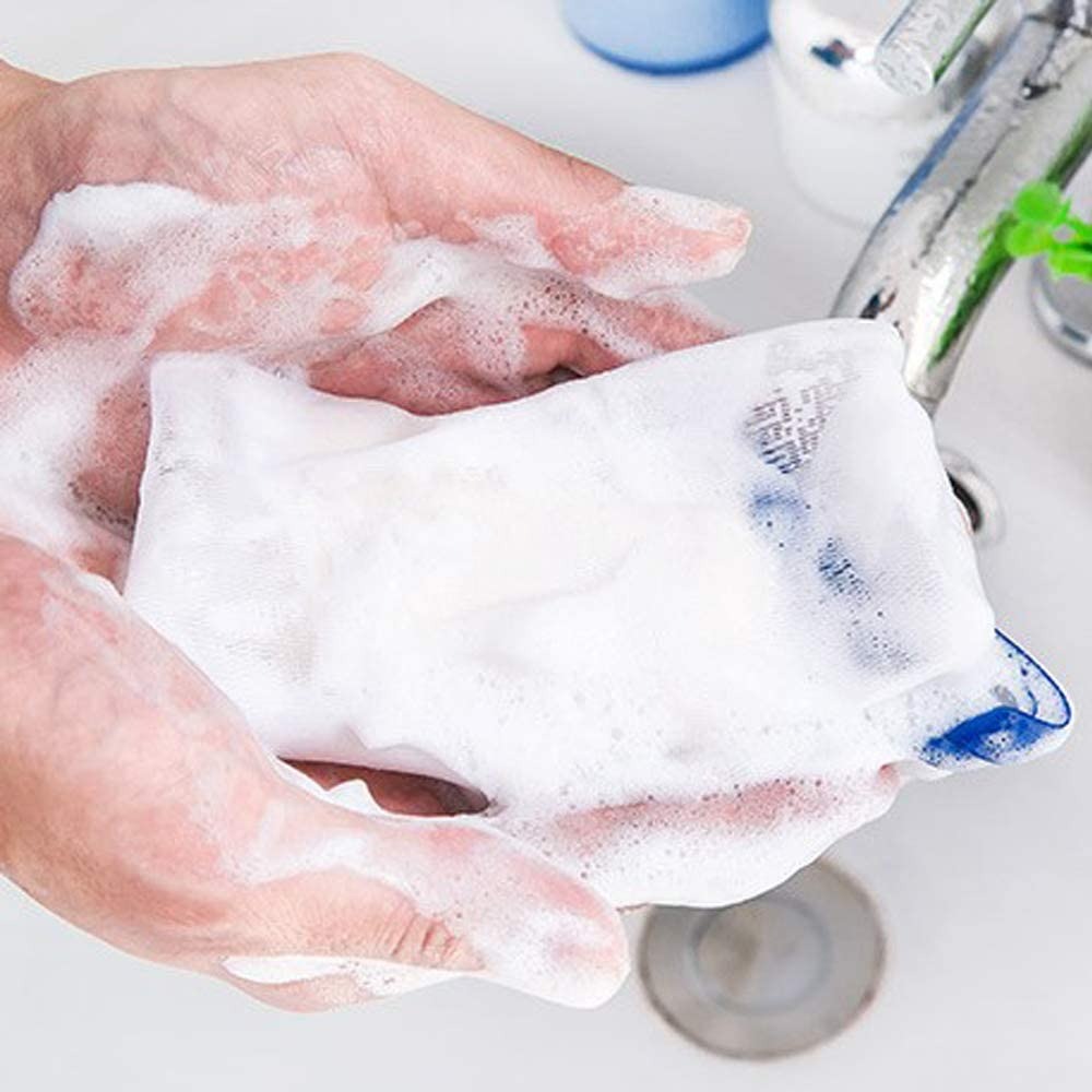 Soap Drain Net Pouch For Easy Lather, Quick Drying And Long-Lasting Soap Use | Reusable Mesh Soap Saver Bag For Bathroom (Random Color)