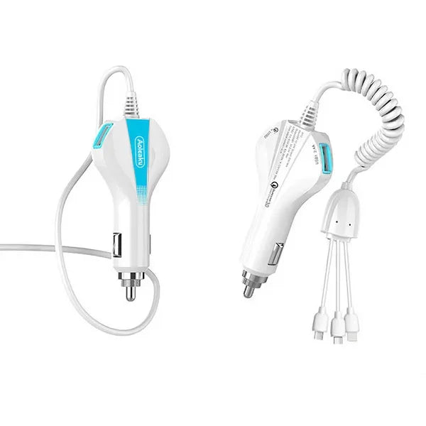 Aolike 5012 Car Phone Charger  USB Fast Charge One Drag 3in1 Universal Car Charger