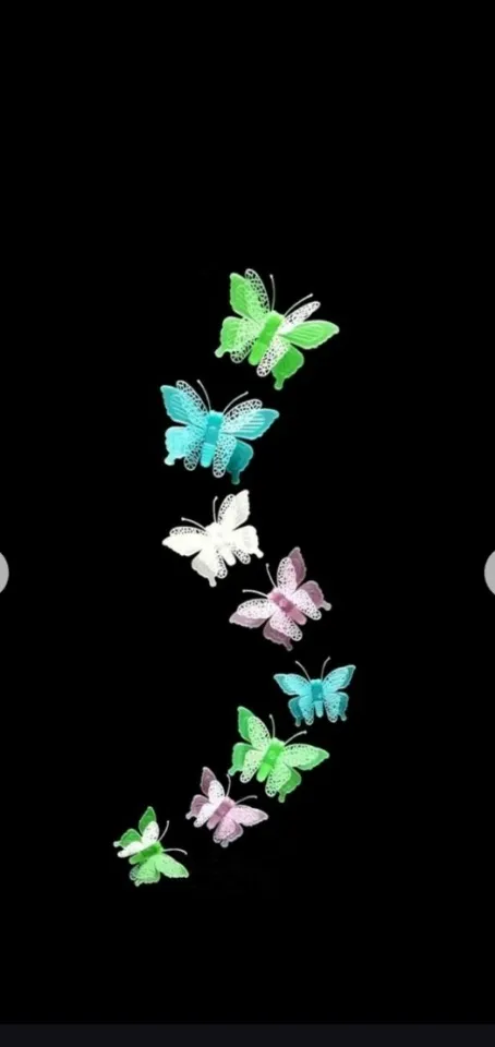Pack of 08 Butterfly Wall Sticker Glow in the Dark Luminous 3D Butterfly Stickers DIY Wall Sticker 3D Art Mural for Decorations