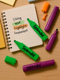 Pack of 3 Highlighters �Vibrant, Long-Lasting, Smooth Ink for Study, Office &amp; Creative Use