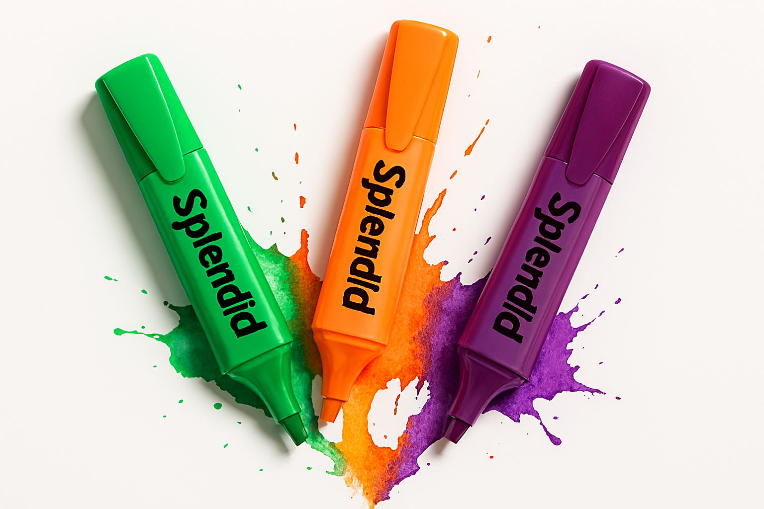 Pack of 3 Highlighters �Vibrant, Long-Lasting, Smooth Ink for Study, Office &amp; Creative Use