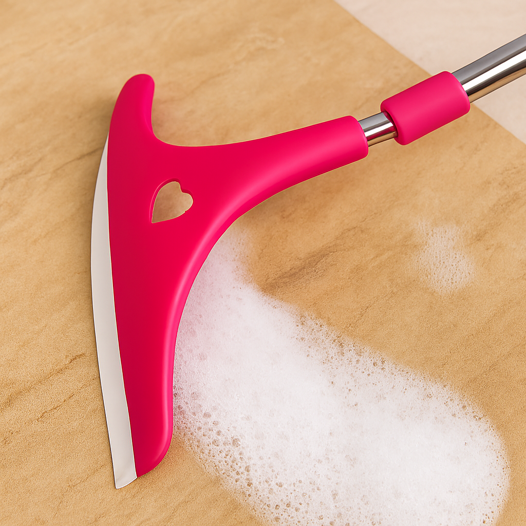 Stainless Steel Glass Wiper with Retractable Handle �Window &amp; Glass Cleaning Scraper (Random color)