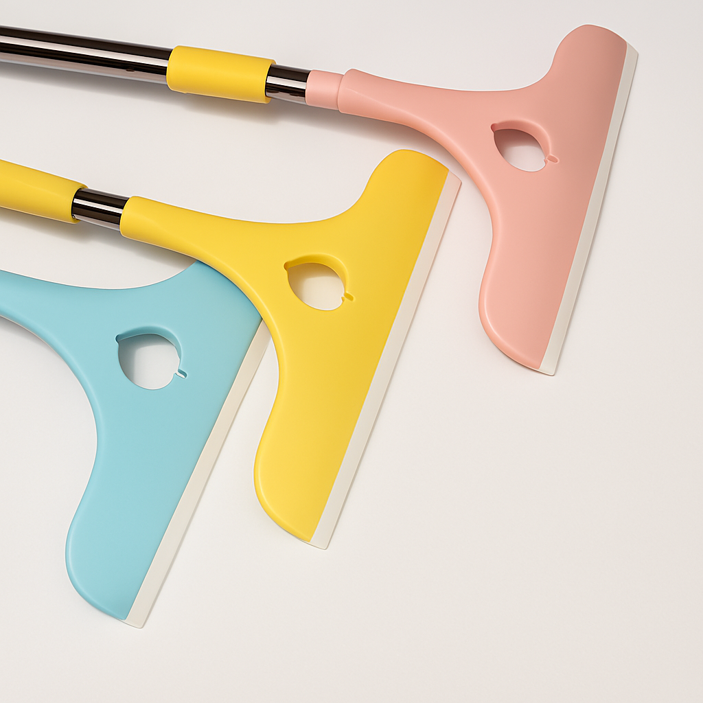Stainless Steel Glass Wiper with Retractable Handle �Window &amp; Glass Cleaning Scraper (Random color)