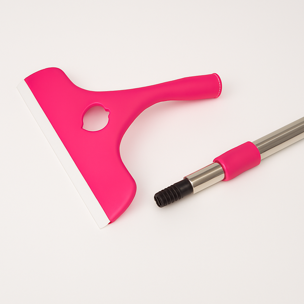 Stainless Steel Glass Wiper with Retractable Handle �Window &amp; Glass Cleaning Scraper (Random color)