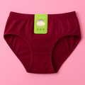 Jersey Plain Panty for Women �Soft, Lightweight &amp; Comfortable Everyday Underwear, Breathable Jersey Fabric in Maroon - Small