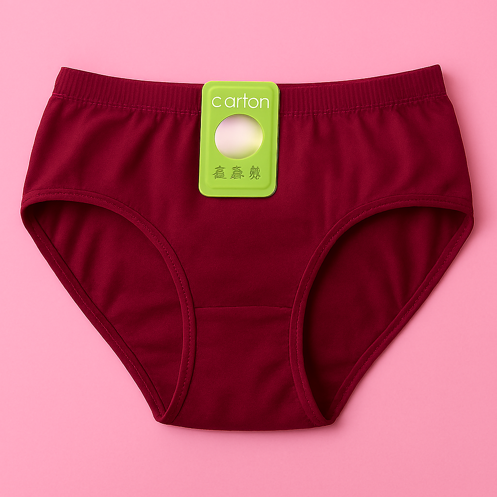 Jersey Plain Panty for Women �Soft, Lightweight &amp; Comfortable Everyday Underwear, Breathable Jersey Fabric in Maroon - Small