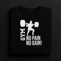 New Summer Collection Full Black Hoodie with GYM Print for Men and Boys �Comfortable, Stylish &amp; Casual Wear - Medium