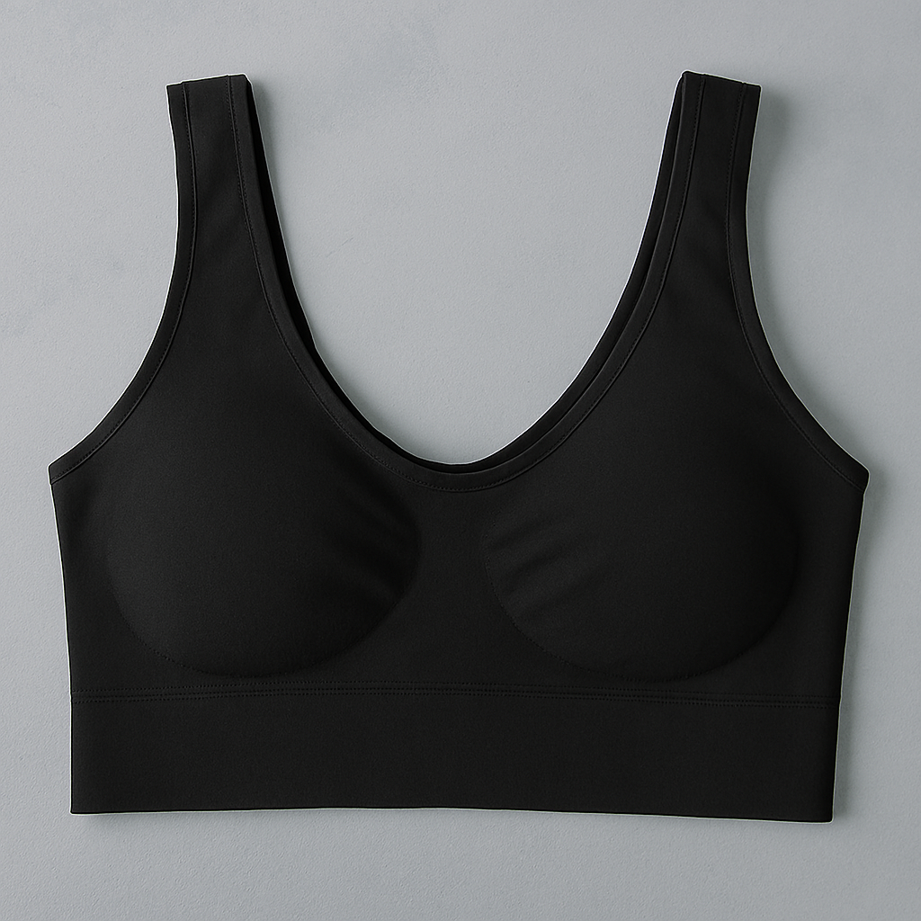 Ladies Air Bra �Soft Jersey Fabric, Plain Non-Padded Design, Comfortable &amp; Lightweight Everyday Wear Lingerie in Black Color (Stretchable Size)