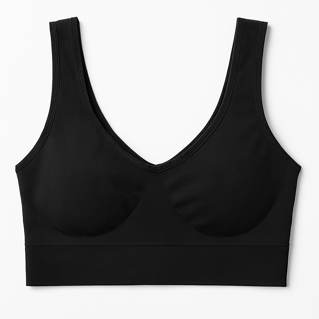 Ladies Air Bra �Soft Jersey Fabric, Plain Non-Padded Design, Comfortable &amp; Lightweight Everyday Wear Lingerie in Black Color (Stretchable Size)