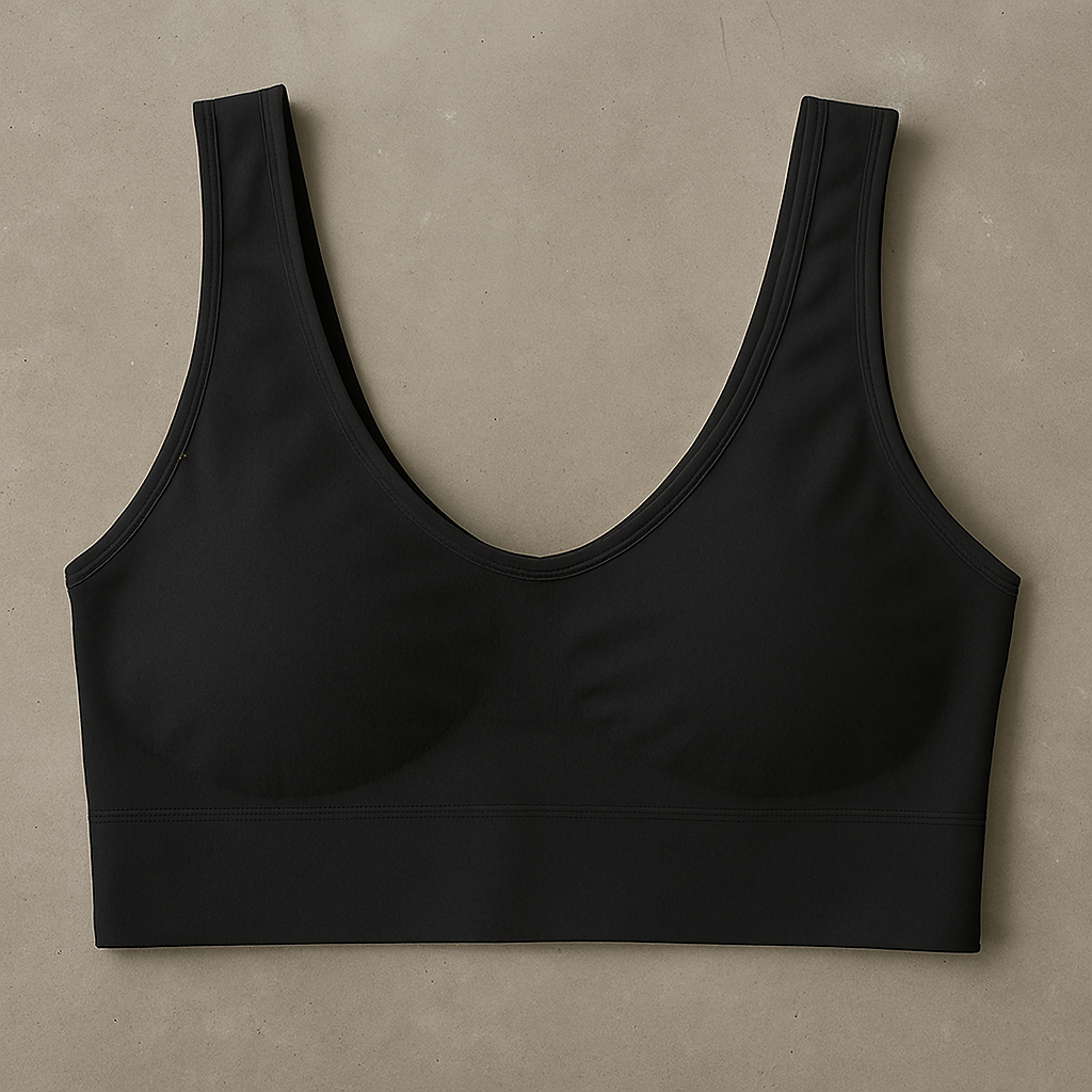 Ladies Air Bra �Soft Jersey Fabric, Plain Non-Padded Design, Comfortable &amp; Lightweight Everyday Wear Lingerie in Black Color (Stretchable Size)