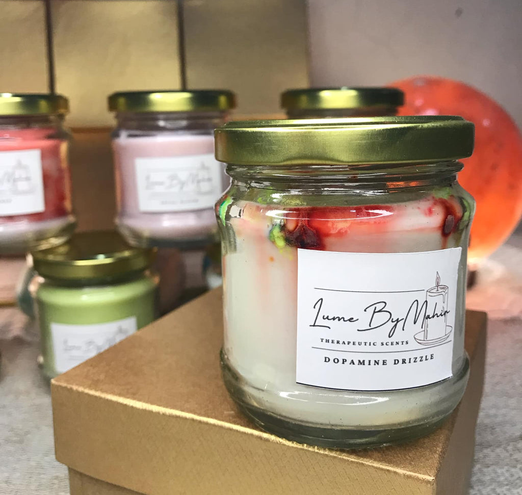 Dopamine Drizzle | Dopamine in Every Flick �Handmade Fresh Floral Soy Wax Candle - 100 gram