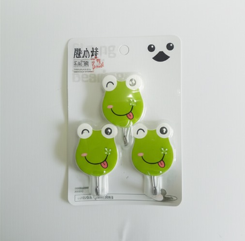 Pack Of 3 Self Adhesive Wall Hooks �Waterproof Cartoon Sticky homes for Home &amp; Kitchen | Heavy Duty Multipurpose Storage Hooks | Easy No-Drill Installation | Strong Adhesive for Glass, Wood, Plastic, Stainless Steel | (Random Color)