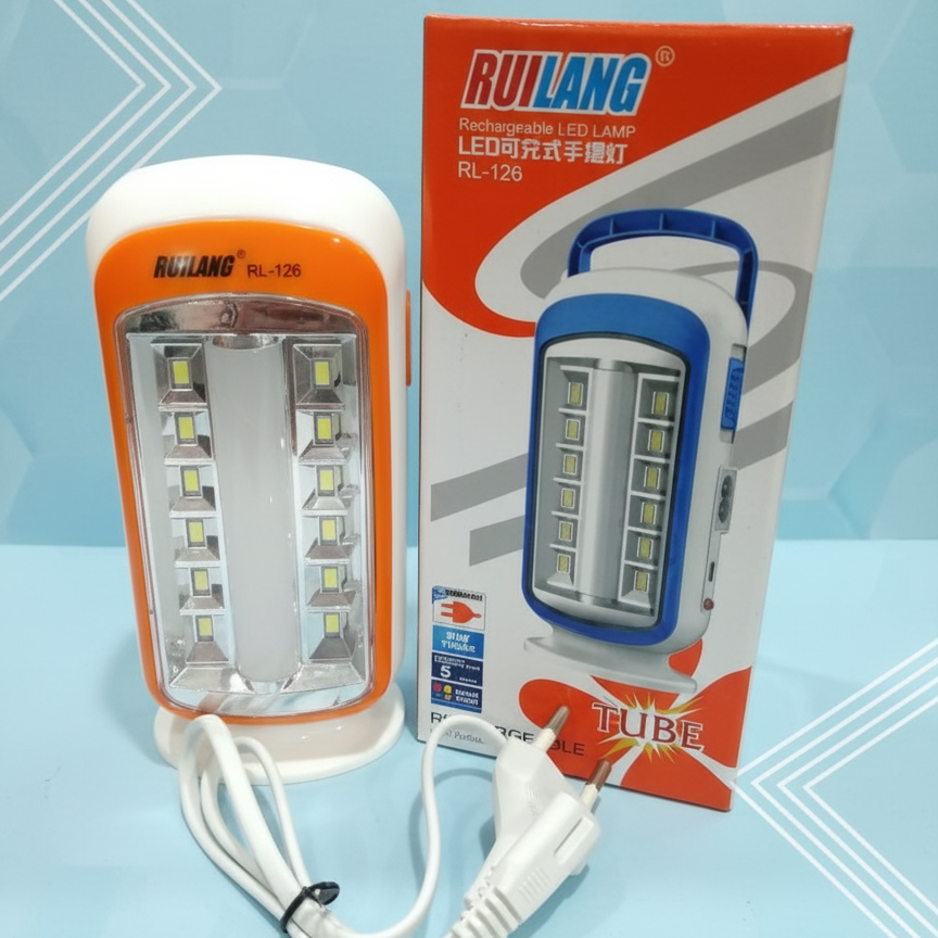 Ruilang RL-130 Rechargeable Portable LED Emergency Light �Super Bright Tube Lamp, Built-in 1200mAh Battery, 2� Hrs Runtime, Long Lifespan SMD LED