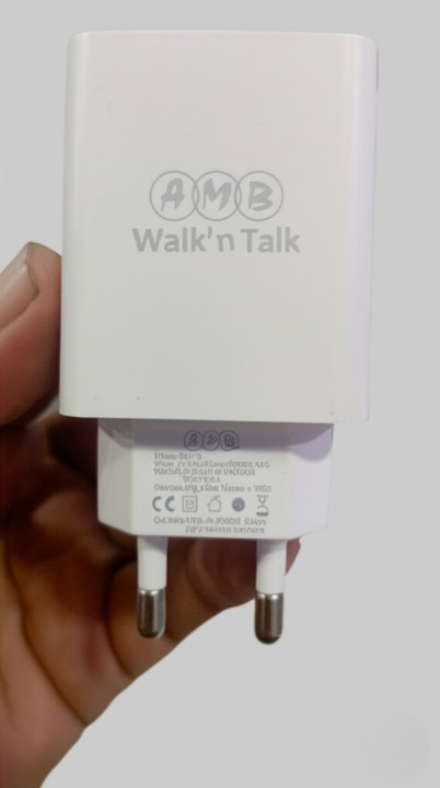 AMB Walk? Talk 22.5W Super Fast Charger NM-18 �Quick Charge &amp; Smart Power Delivery Adapter with Built-in Safety System, FCC/CE/RoHS Certified