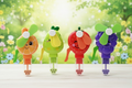 Handheld Fruit Shape Toy Fan for Kids �Cute Cartoon Design, Safe Soft Blades, Portable Mini Fan for Summer Play &amp; Cooling (Random Design)