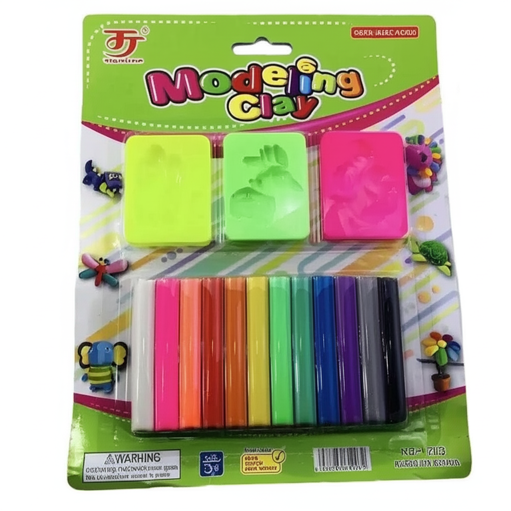 Modeling Clay Set for Kids and Adults �12 Vibrant Colors �Soft, Non-Sticky, Non-Drying Clay for Creative Arts, Crafts, Sculpting, and Educational Play �Safe and Easy to Use (Random Color)