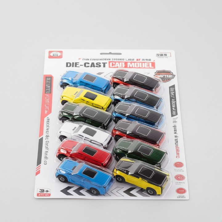 Die-Cast Metal Toy Cars Set �Pack of 12 Assorted SUV Models in Vibrant Colors for Kids�Play, Collecting, Racing, and Gifting