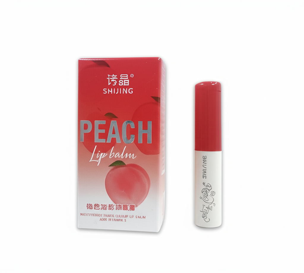 3 In 1 Shijing Peach Lip Balm �3-in-1 Moisturizing, Hydrating, Protective &amp; Nourishing Lip Care with Vitamin E �Natural Peach Flavor, Organic, Vegan &amp; Cruelty-Free