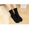 Women? Woolen Quarter Socks �Pack of 2 , Soft &amp; Warm Winter Wear, Elegant Style, Flexible Size, Comfortable Daily Use, Available in Black &amp; Skin Colors (1 Pair) - Black