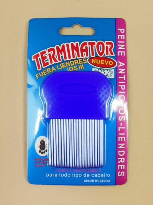 Multicolor Anti-Lice Hair Comb with Stainless Steel Micro-Grooved Teeth �Safe and Effective Lice and Nit Removal Comb | Reusable and Suitable for All Hair Types | Compact Size 9cm x 4cm (Random Color)