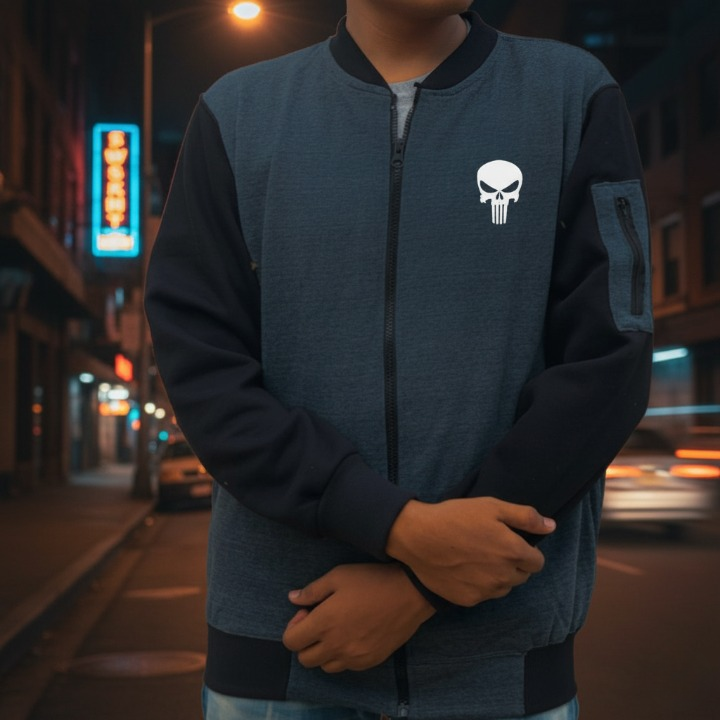 New Winter Collection Printed Zipper Jacket for Men &amp; Boys �French Fleece, Premium Quality, Stylish, Warm &amp; Comfortable Winter Wear (M, L, XL) - Medium