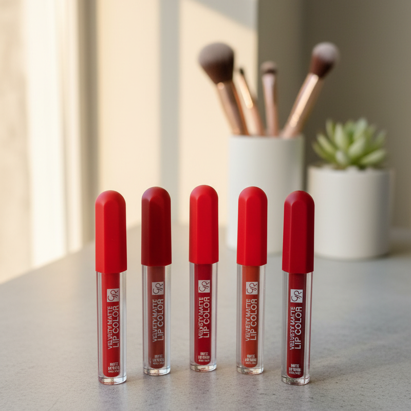 6 Pcs Lip Gloss Set �Liquid Formula with Shades of Red, Smooth Application, Long-Lasting Shine &amp; Moisture, Perfect for Everyday &amp; Party Makeup
