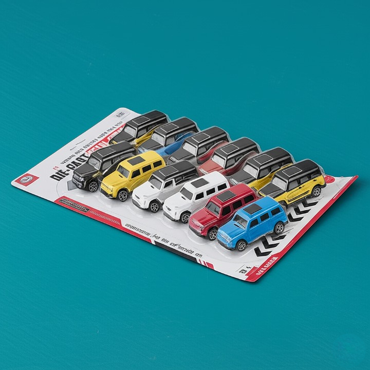Die-Cast Metal Toy Cars Set �Pack of 12 Assorted SUV Models in Vibrant Colors for Kids�Play, Collecting, Racing, and Gifting